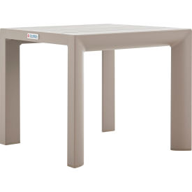Global Industrial™ Outdoor Aluminum Slatted Side Table Tan