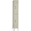 Lyon® 2-Tier 2 Door Locker Recessed Handle 12""W x 18""D x 78""H Putty Unassembled