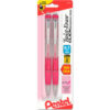 Pentel® Twist-Erase CLICK Mechanical Pencil 0.7 mm HB (#2.5) Black Lead Pink Barrel 2/Pack