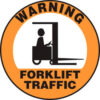 Accuform MFS2817 Warning Forklift Traffic Floor Sign 17"" Diameter Adhesive Vinyl 1