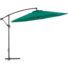 Global Industrial™ Cantilever Umbrella w/ Crank Tilt & Cross Brace Olefin Fabric 10'W Green