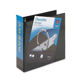 Durable Slant Easy Insert Ring View Binders 4"" Large Capacity Black