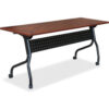 Lorell Mobile 72"" Flip Top Training Table - Cherry/Black