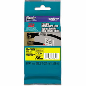 Brother® P-Touch® TZe Flexible Tape Cartridge 1in x 26.2ft Black on Yellow