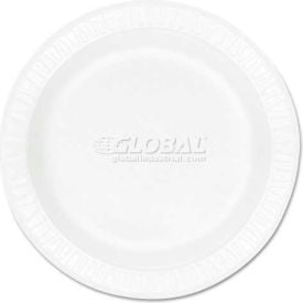 Dart® 10PWCR Foam Plate White 10-1/4"" Dia. 500/Carton
