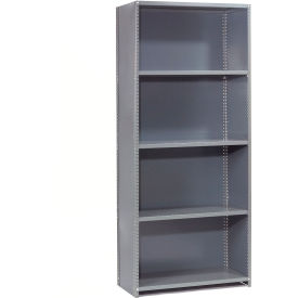 Global Industrial™ 5 Shelf 20 Ga Closed Steel Shelving Starter 36""W x 18""D x 73""H Gray