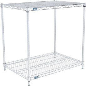 Nexel® 2 Shelf Chrome ESD Wire Shelving Unit Starter 36""W x 21""D x 34""H