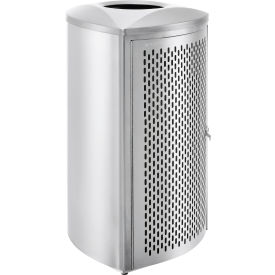 Global Industrial™ Triangular Trash Can 18-1/2 Gallon Brushed Stainless Steel