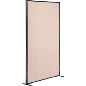 Interion® Freestanding Office Partition Panel 36-1/4""W x 96""H Tan