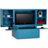 Global Industrial™ Countertop Fold-Out Computer Cabinet Blue
