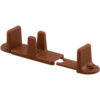 Prime-Line N 7384 Bypass Door Guide 1-Inch High Adjustable Dark Brown(Pack of 2)