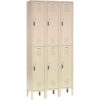Global Industrial Paramount® 2-Tier 6 Door Locker 36""W x 18""D x 78""H Tan Assembled