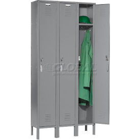 Global Industrial™ Capital® 1-Tier 3 Door Locker 36""W x 15""D x 78""H Gray Assembled