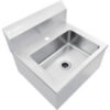 Global Industrial Stainless Steel Hands Free Wall Mount Sink 14""x10""x5"" Deep
