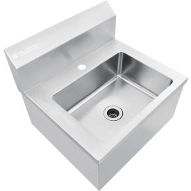 Global Industrial™ Stainless Steel Hands Free Wall Mount Sink 14""x10""x5"" Deep