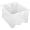 Quantum Storage Genuine Stack & Nest Tote Clear 19-1/2""L x 15-1/2""W x 10""H Polyprolylene