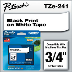 Brother® P-Touch® Tze Labeling Tape 3/4""W Black on White