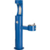 Elkay LK4420BF1U Bi-Level Outdoor Pedestal Fountain Upper Bottle Filling Station Blue