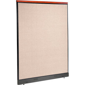 Interion® Deluxe Non-Electric Office Partition Panel with Raceway 60-1/4""W x 101-1/2""H Tan