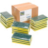 Global Industrial Heavy Duty Scrub Sponge Yellow/Green 3.25"" x 6.25"" - Case of 20 Sponges