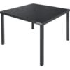Global Industrial 40"" Square Aluminum Slatted Dining Table Black