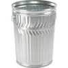 Witt Industries Outdoor Galvanized Steel Corrosion Resistant Trash Can 20 Gallon Silver