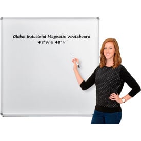Global Industrial™ Magnetic Whiteboard - 48""W x 48""H - Steel Surface