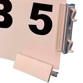 Slip N Stik Warehouse Aisle Sign Kit 8-1/2"" x 11"" Self Adhesive White (10 pcs/pkg)