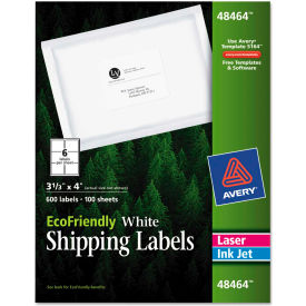 Avery® EcoFriendly Labels 3-1/3 x 4 White 600/Pack
