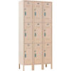 Global Industrial Capital® 3-Tier 9 Door Locker 36""W x 15""D x 78""H Tan Assembled