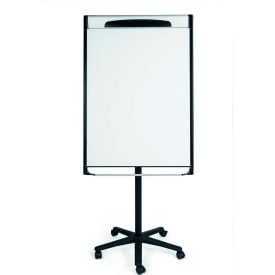 MasterVision Magnetic Porcelain Dry-Erase Mobile Presentation Easel Black & Silver 29.5"" X 42""