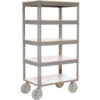 Global Industrial™ Boltless Shelf Truck w/5 Shelves & Pneumatic Casters 36""Lx24""Wx68""H Gray