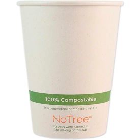 World Centric NoTree Paper Hot Cups 12 oz Natural 1000/Carton