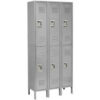 Global Industrial™ Infinity® 2-Tier 6 Door Locker 36""W x 15""D x 78""H Gray Unassembled