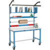 Global Industrial™ Mobile Packing Workbench W/Riser & Power Laminate Safety Edge 60""W x 30""D