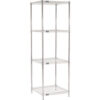 Nexel® 4 Shelf Chrome Wire Shelving Unit Starter 24""W x 24""D x 74""H