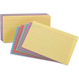 Oxford® Rule Index Cards 34610 4"" x 6"" Assorted 100/Pack