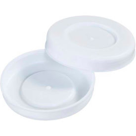 Plastic End Caps 2-1/2"" Dia. White 100/Pack