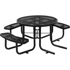 Global Industrial™ 46"" Round Picnic Table Wheelchair Accessible Black