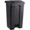 Safco® Plastic Step-On Receptacle- 23 Gallon Black - 9923BL