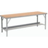 Global Industrial™ Extra Long Assembly Workbench 120 x 34"" Folding Leg Hardboard Square Edge