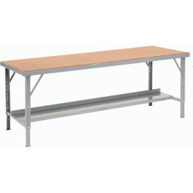 Global Industrial™ Extra Long Assembly Workbench 120 x 34"" Folding Leg Hardboard Square Edge