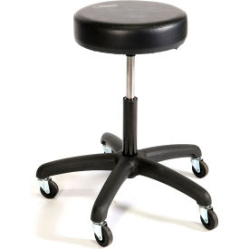 ShopSol Round Vinyl Stool - Multi-Purpose - Black