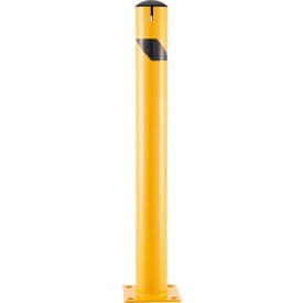 Global Industrial™ Steel Safety Bollard W/Chain Slots & Removable Cap 4.5""D x 42""H