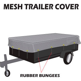 Xtarps MT-TT-0608 Utility Trailer Mesh Cover 6'W x 8'L Black