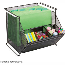 Safco® Onyx™ Stackable Mesh Storage Bins