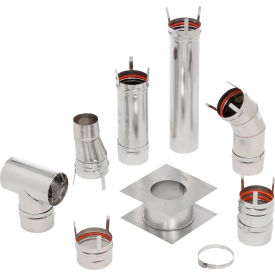 HeatStar 4"" Horizontal Stainless Steel Vent Kit F102860 Category III Venting