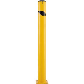 Global Industrial™ Steel Safety Bollard W/Chain Slots & Removable Cap 5.5""D x 60""H