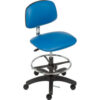 Interion® ESD Stool - Vinyl - Royal Blue