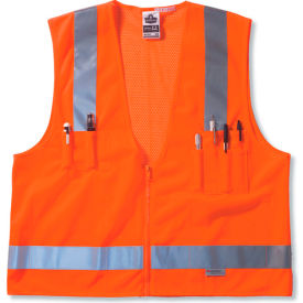 Ergodyne® GloWear® 8250Z Class 2 Surveyors Vest Orange 2XL/3XL